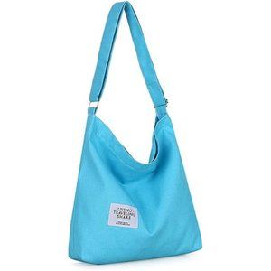Women's Retro Large Size Canvas Shoulder Bag Hobo Crossbody Handbag Casual Tote